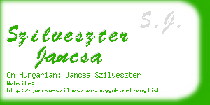 szilveszter jancsa business card